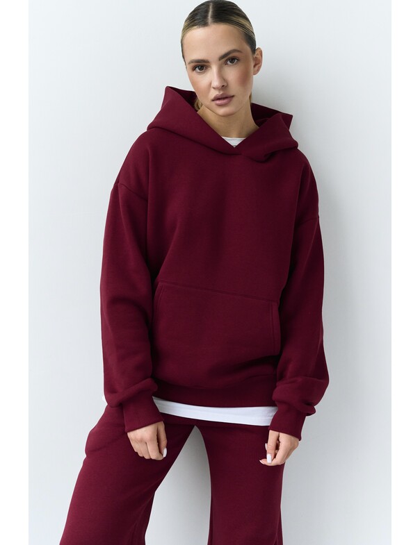 Базовое худи свободного кроя на микрофлисе