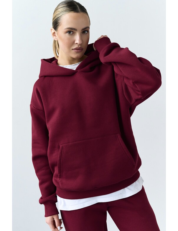 Базовое худи свободного кроя на микрофлисе