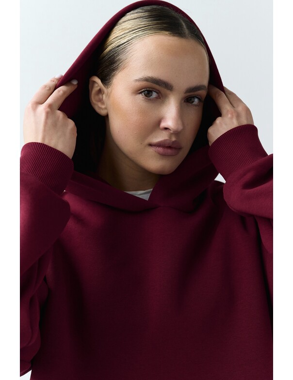 Базовое худи свободного кроя на микрофлисе