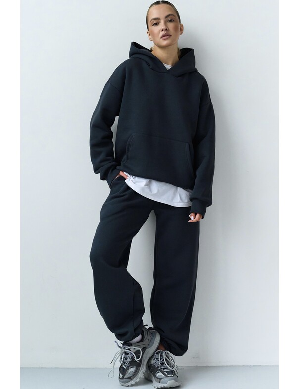 Базовое худи свободного кроя на микрофлисе