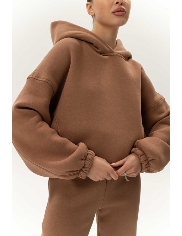 Унісекс оверсайз худі з рельєфами на стяжках