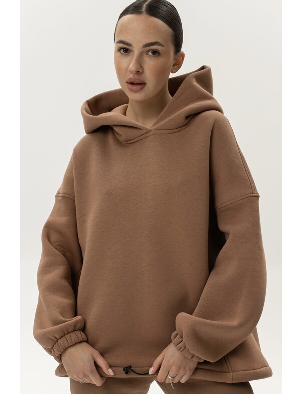 Унісекс оверсайз худі з рельєфами на стяжках