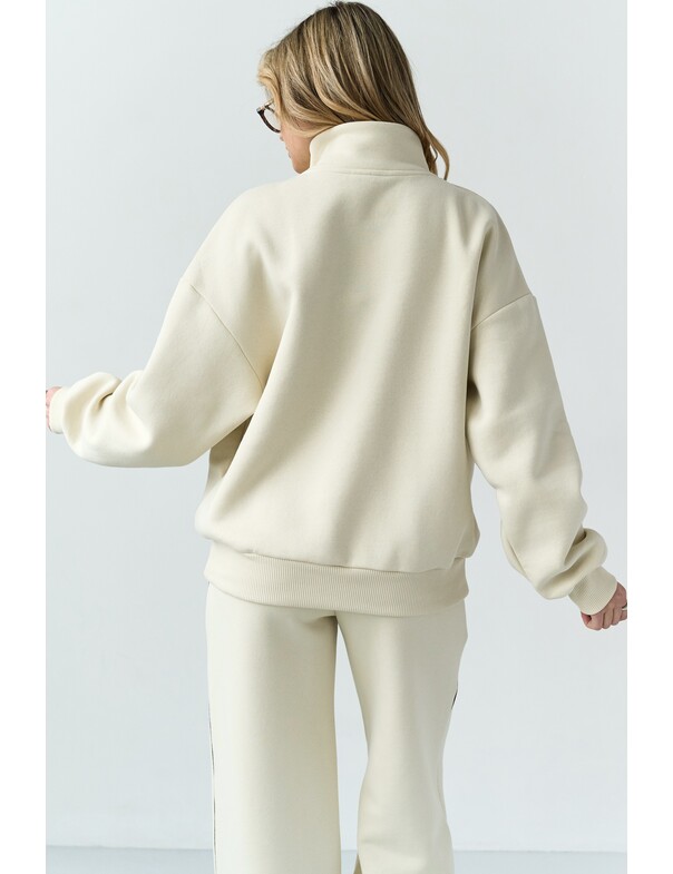 Свитшот с кантом на флисе