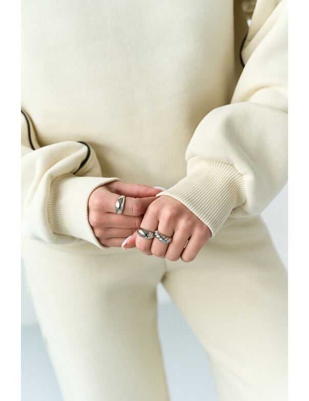 Свитшот с кантом на флисе