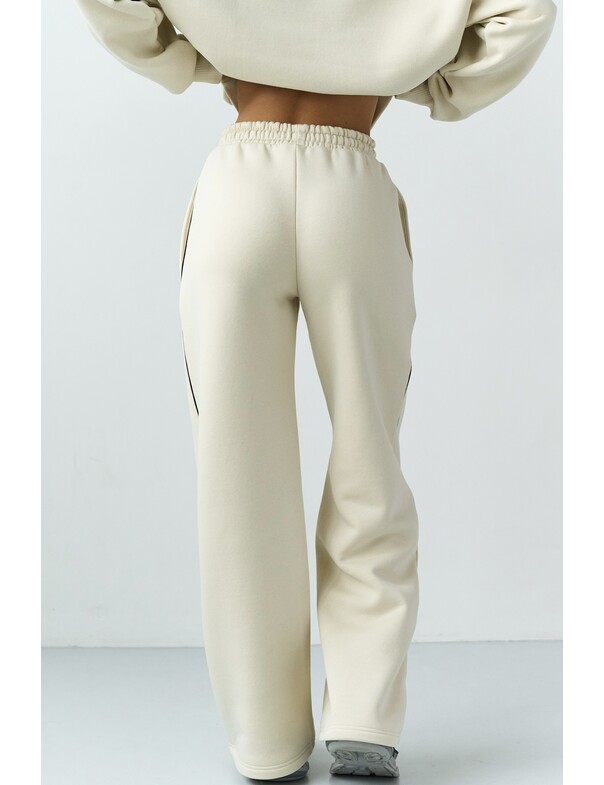 Штаны с кантами на флисе