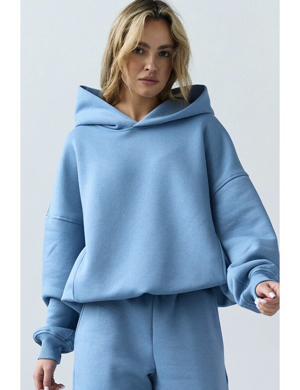 Оверсайз худи со стяжками на микрофлисе