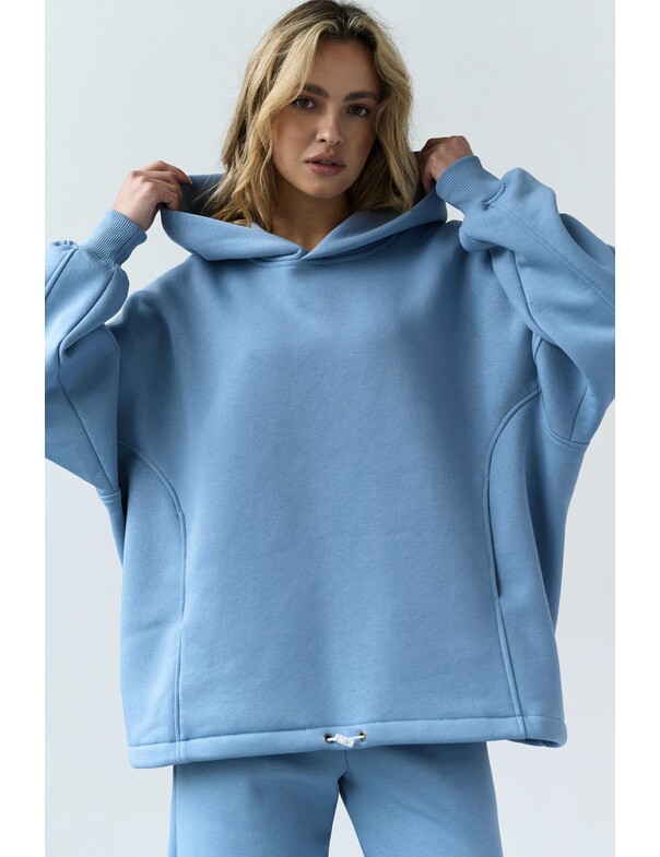 Оверсайз худі зі стяжками на мікрофлісі