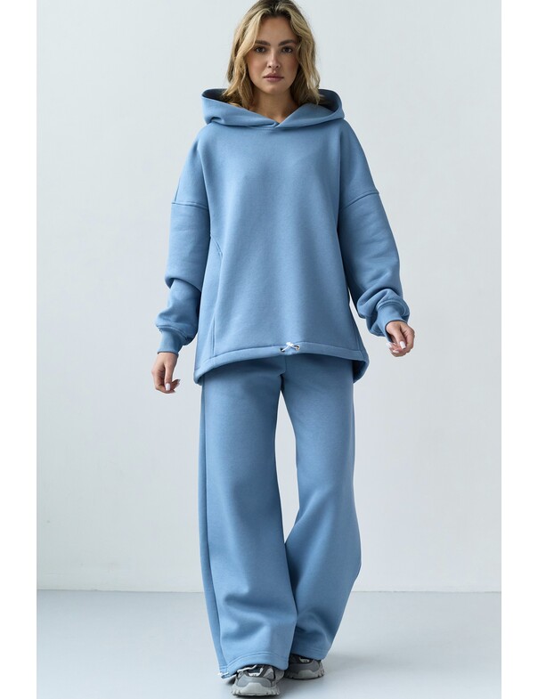 Оверсайз худі зі стяжками на мікрофлісі