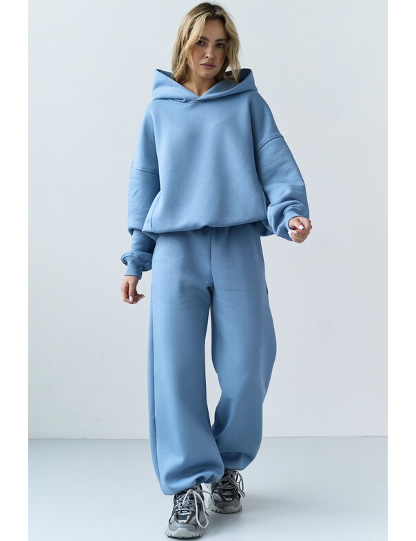 Оверсайз худи со стяжками на микрофлисе