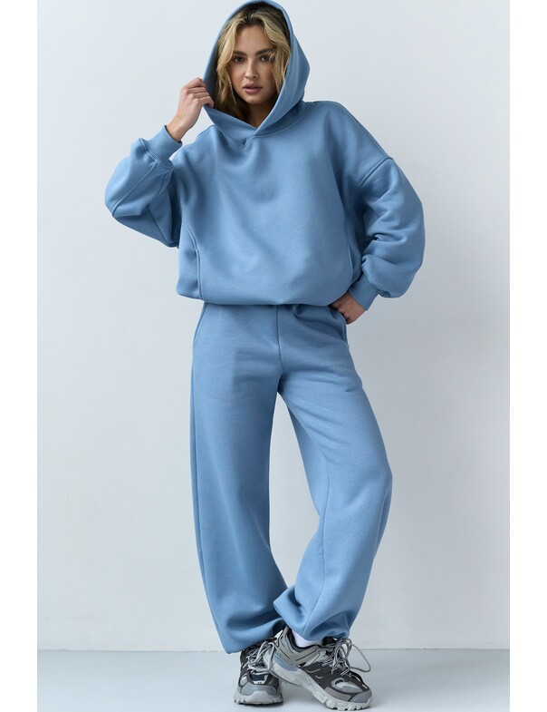 Оверсайз худі зі стяжками на мікрофлісі