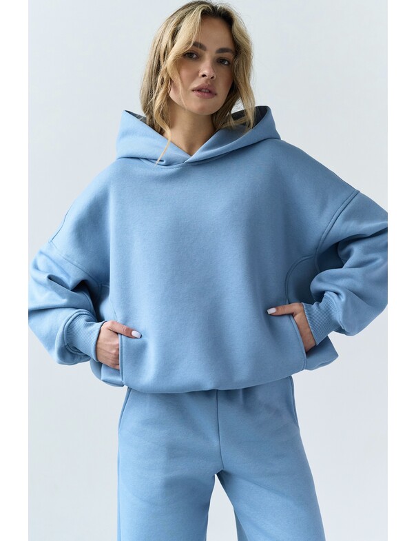 Оверсайз худи со стяжками на микрофлисе