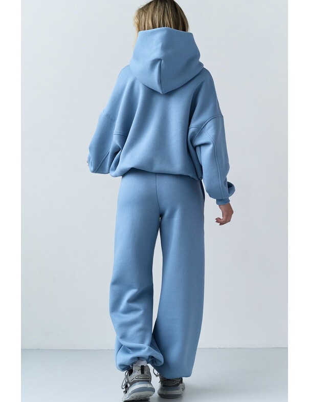 Оверсайз худи со стяжками на микрофлисе