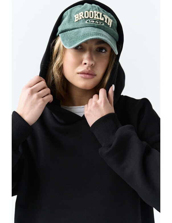 Базовое худи свободного кроя на микрофлисе