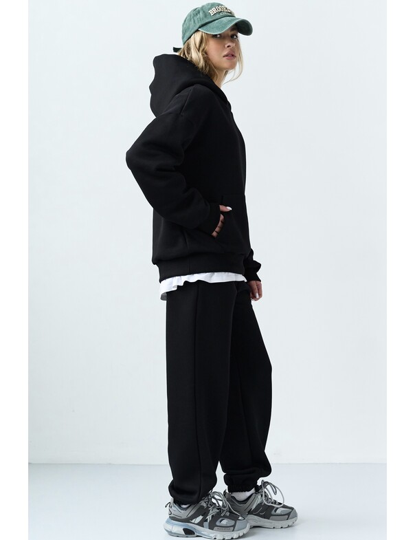 Базовое худи свободного кроя на микрофлисе