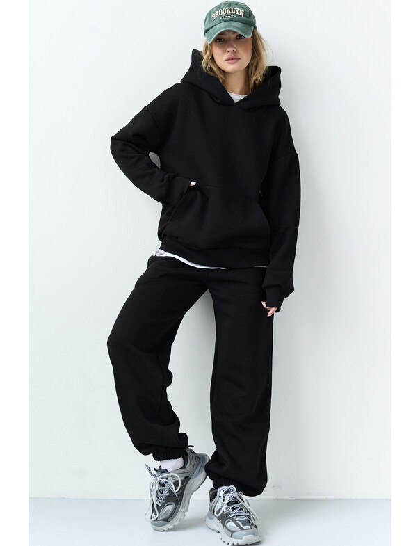 Базовое худи свободного кроя на микрофлисе