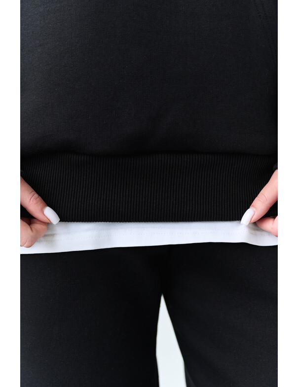 Базовое худи свободного кроя на микрофлисе