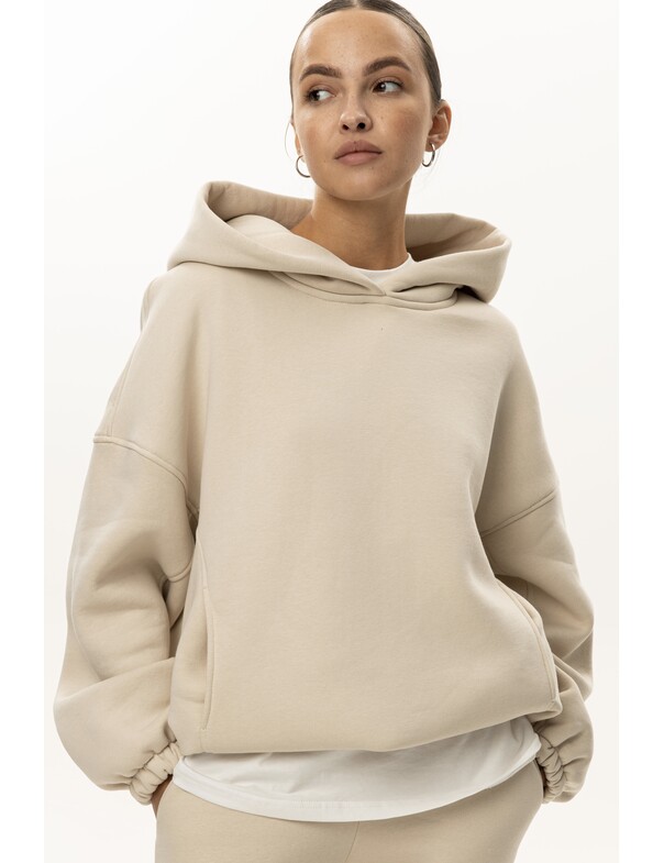 Унисекс оверсайз худи с рельефами на стяжках на флисе обновленный