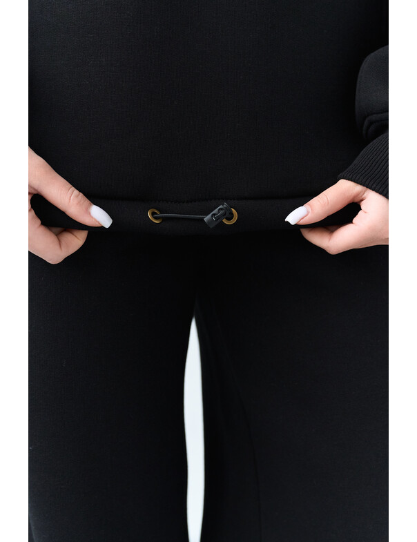 Унісекс оверсайз худі з рельєфами на стяжках на флісі