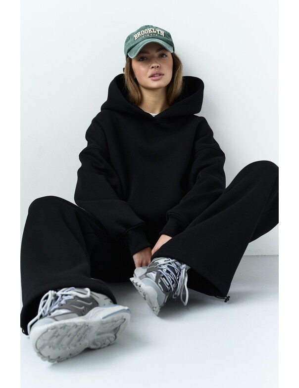 Унисекс штани премиум на стяжках на флисе