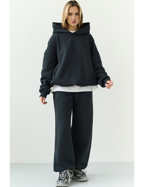 Оверсайз худі зі стяжками на мікрофлісі