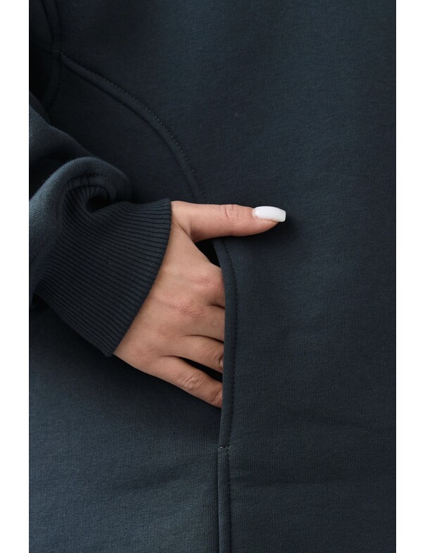 Оверсайз худи со стяжками на микрофлисе