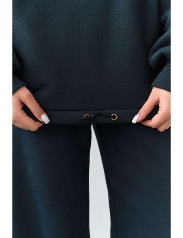 Оверсайз худи со стяжками на микрофлисе