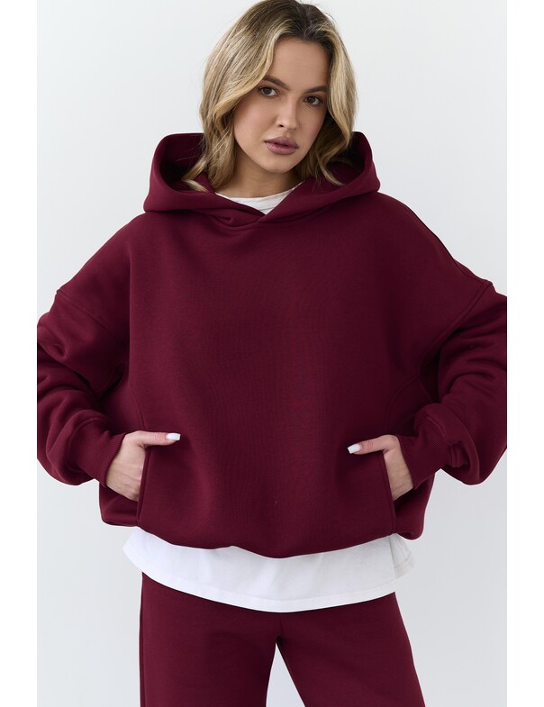 Оверсайз худі зі стяжками на мікрофлісі