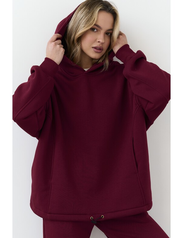 Оверсайз худі зі стяжками на мікрофлісі