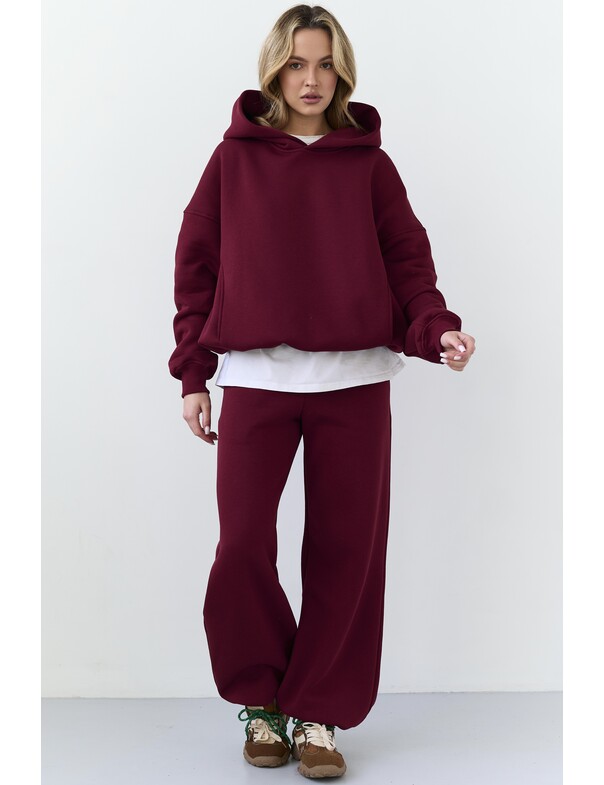 Оверсайз худі зі стяжками на мікрофлісі