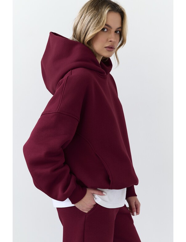 Оверсайз худі зі стяжками на мікрофлісі