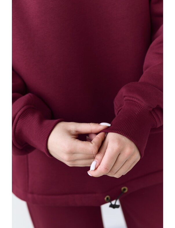 Оверсайз худи со стяжками на микрофлисе