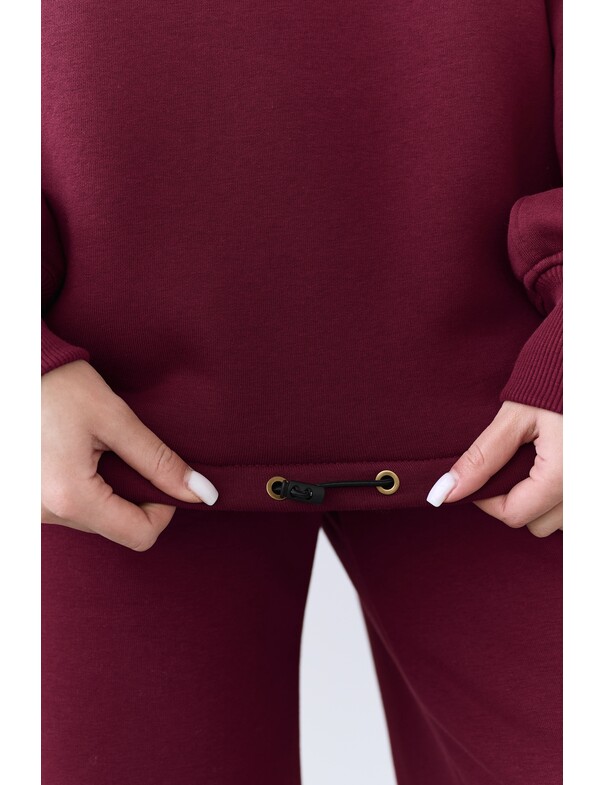 Оверсайз худи со стяжками на микрофлисе