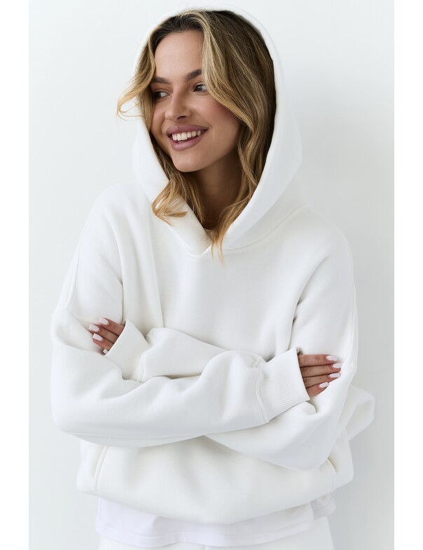 Унисекс оверсайз худи с рельефами на стяжках на флисе