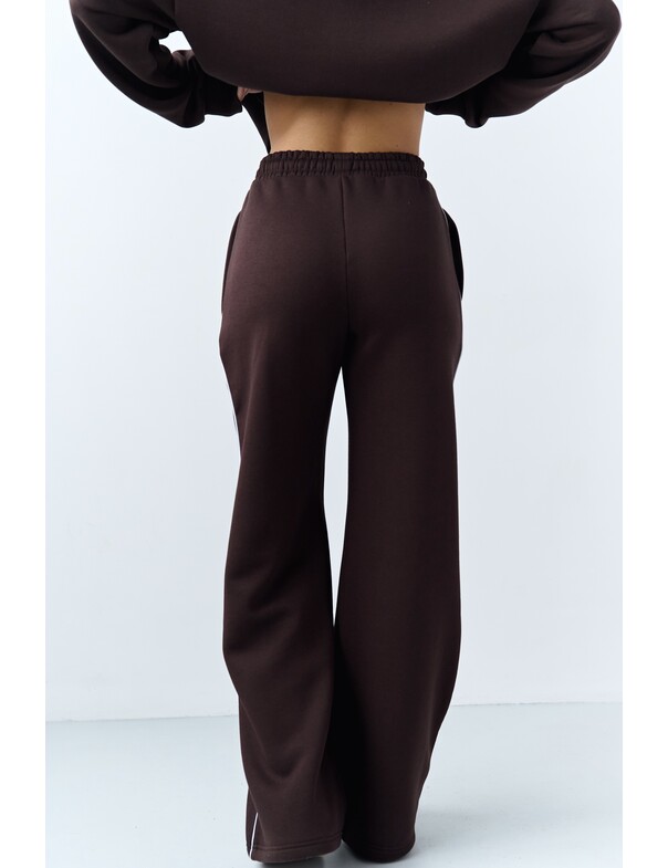 Штани з кантами на флісі