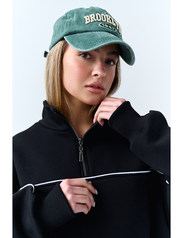 Свитшот с кантом на флисе