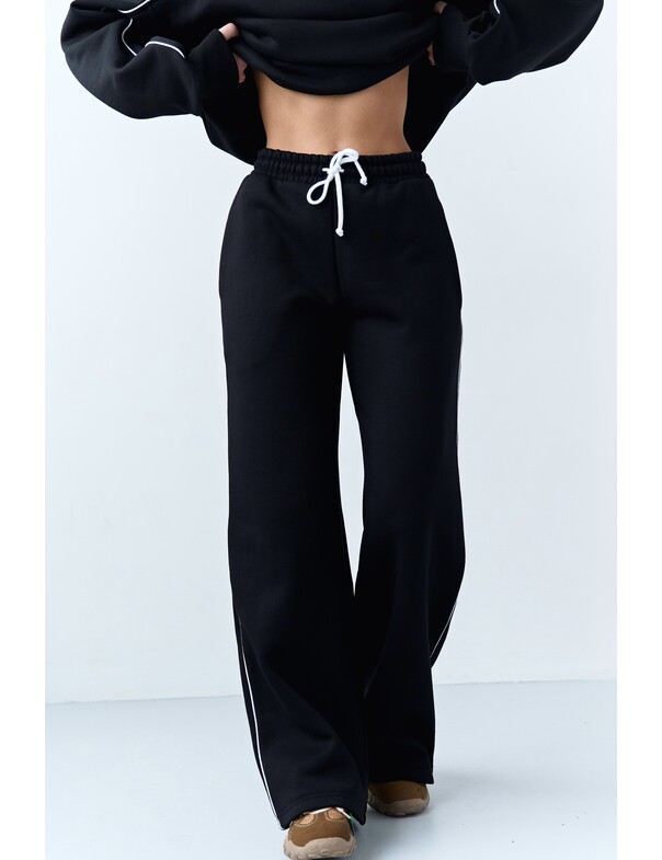 Штаны с кантами на флисе