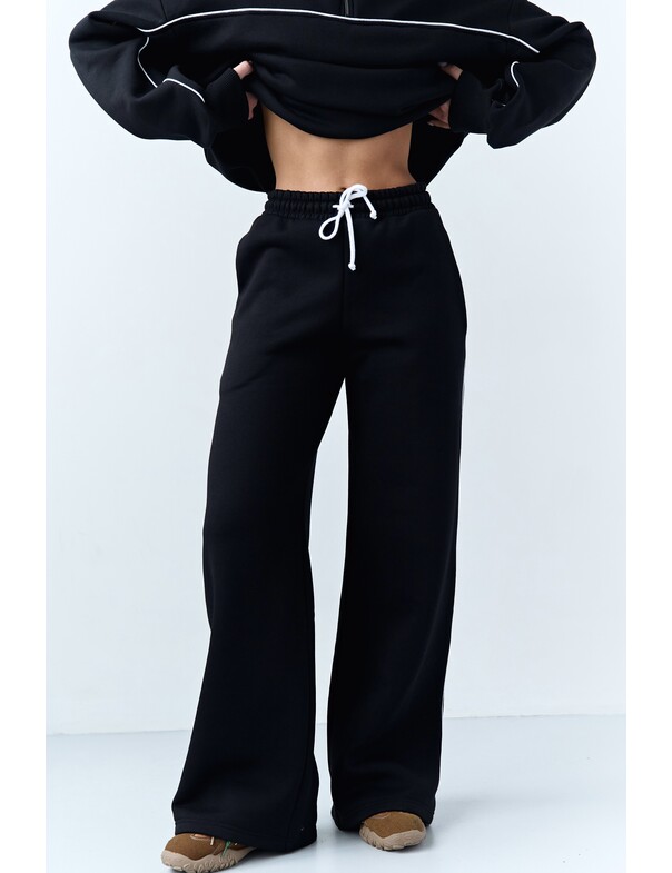 Штаны с кантами на флисе