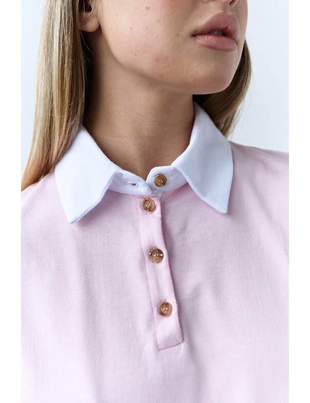 Лонгслив оверсайз с воротником