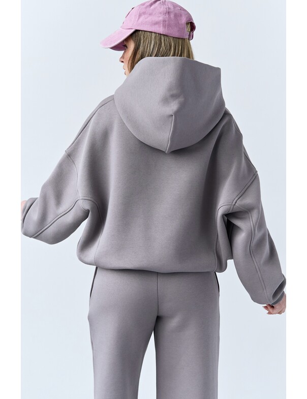 Оверсайз худі зі стяжками на мікрофлісі