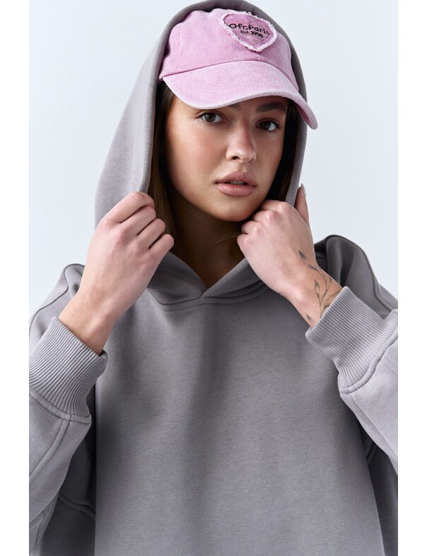 Оверсайз худи со стяжками на микрофлисе