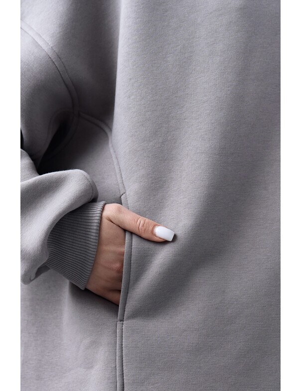 Оверсайз худі зі стяжками на мікрофлісі