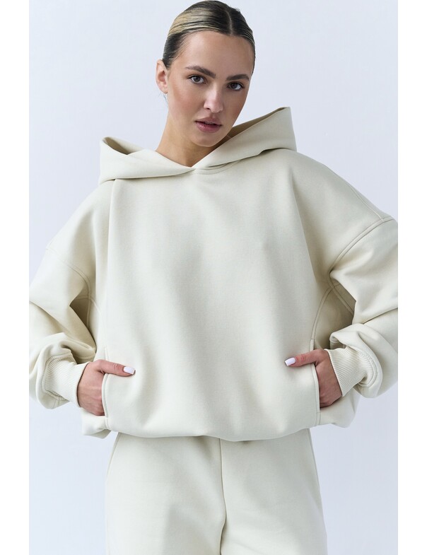 Оверсайз худі зі стяжками на мікрофлісі