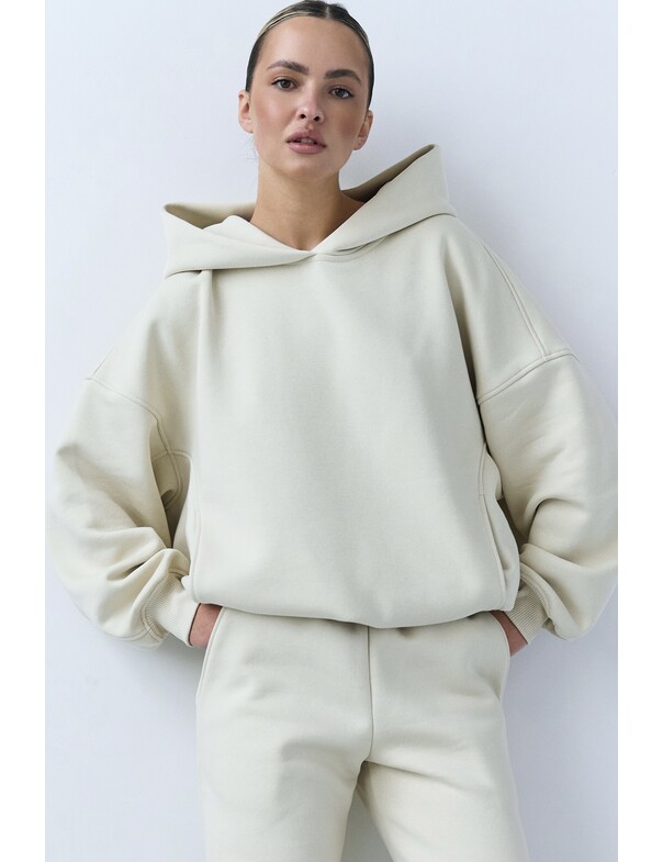 Оверсайз худи со стяжками на микрофлисе