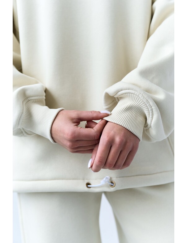 Оверсайз худи со стяжками на микрофлисе