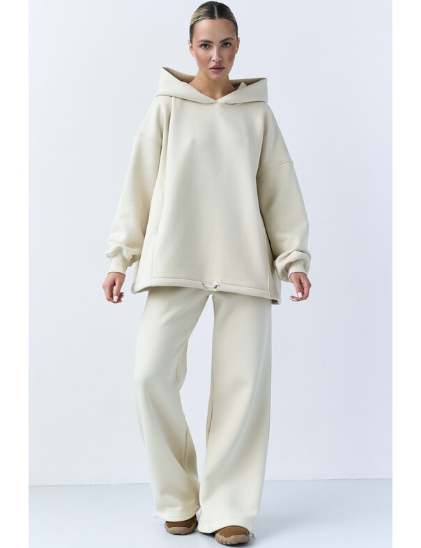 Оверсайз худі зі стяжками на мікрофлісі