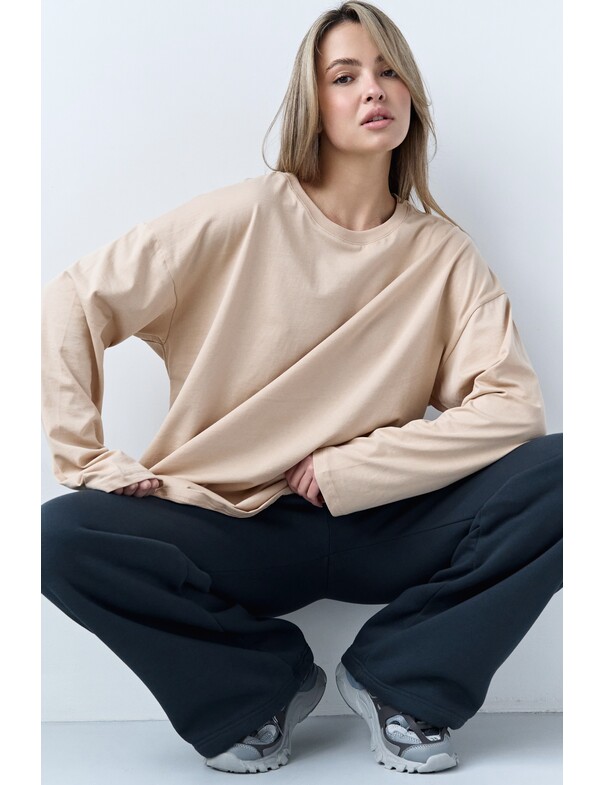 Унісекс лонгслів оверсайз котон