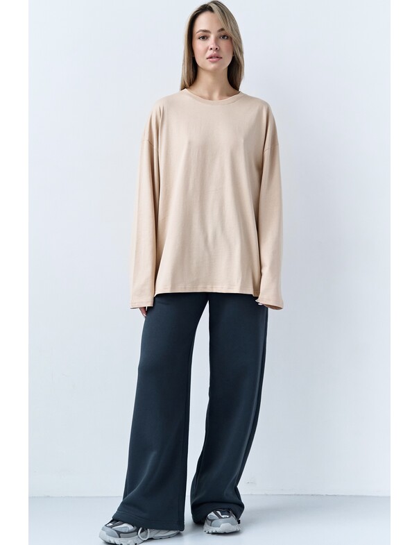 Унісекс лонгслів оверсайз котон