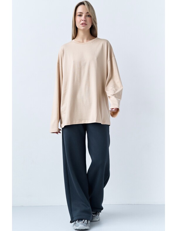 Унісекс лонгслів оверсайз котон