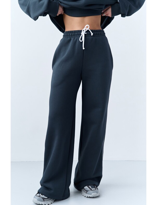 Штаны с кантами на флисе