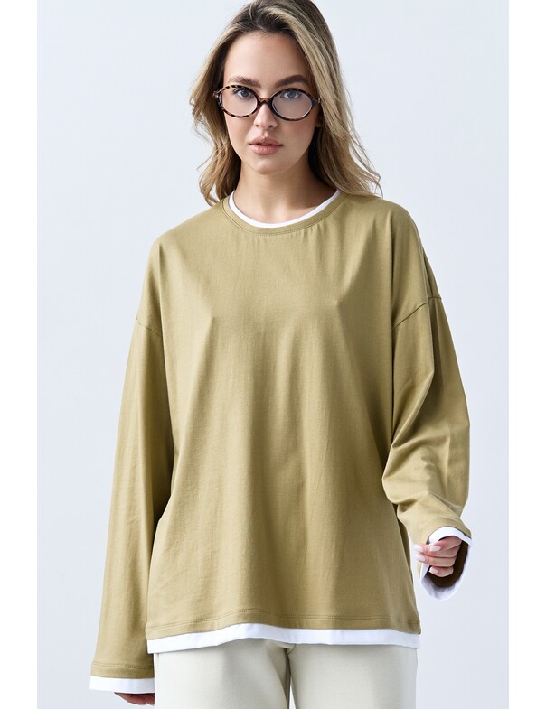 Лонгслив оверсайз двошаровий